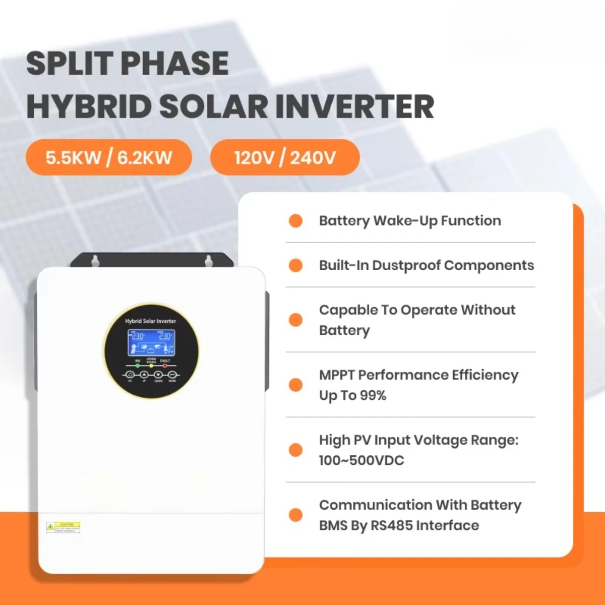 Falownik 3kW 4kW 5kW 5.5kW 6kW – Hybrid Solar Inverter 5.5Kw Mppt 48V recenzja i cena
